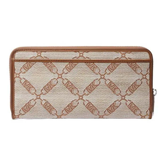 MICHAEL KORS Hudson Fabric Wallet Men's Ecru & Brown-1