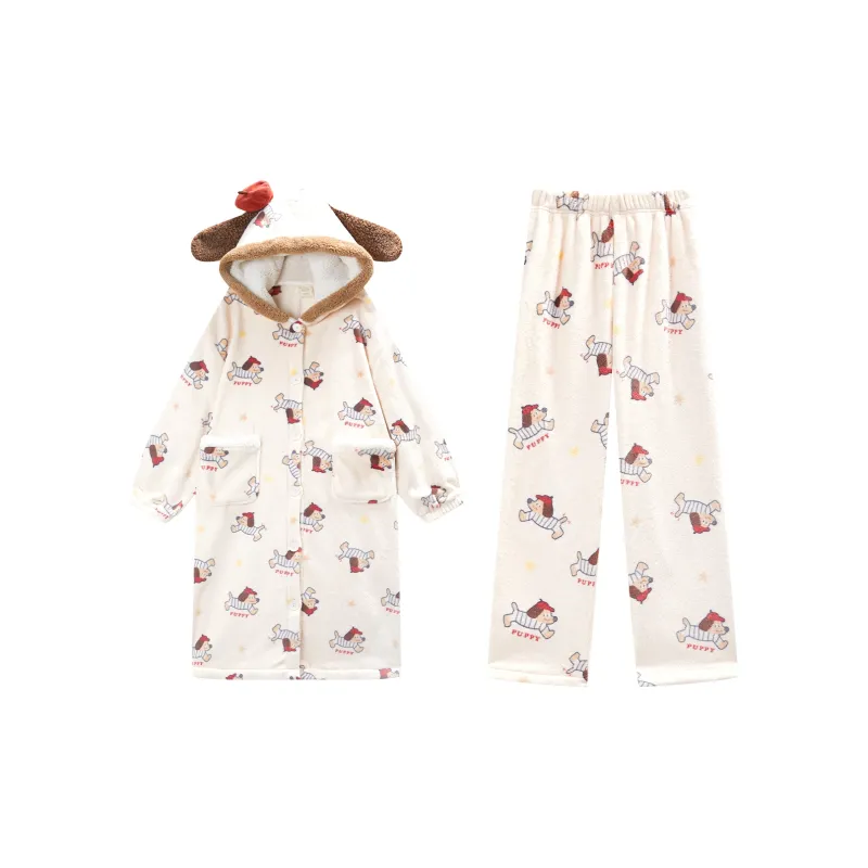 GUKOO Pajama Set Women's Light Khaki-0