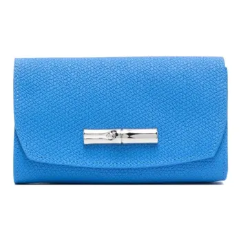 LONGCHAMP Cow Leather Wallet Women's Cobalt Blue