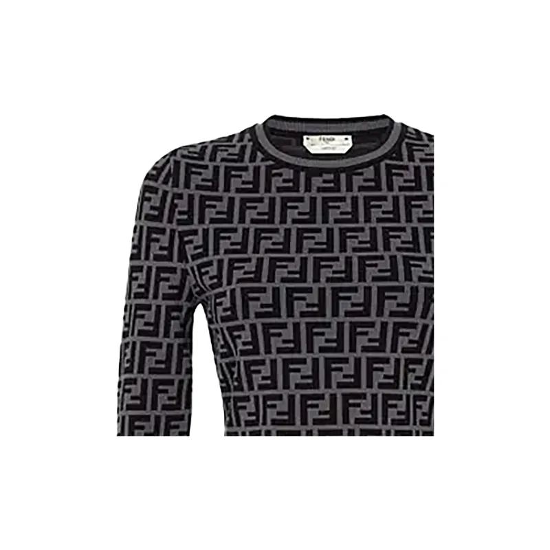 FENDI Knitwear Women's Black Gray Color-5