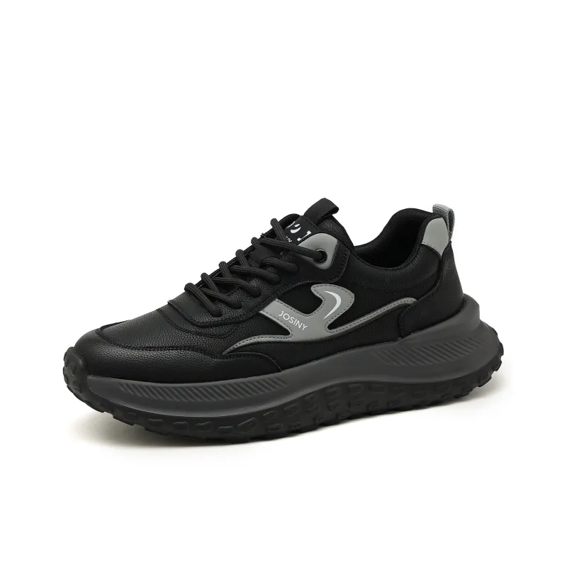 JOSINY Slip Resistant Water Resistant Wear Resistant Support Height Increasing Low Top Chunky Sneakers Men's-7