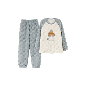 DanceBees Pajama Set Women's Light Gray