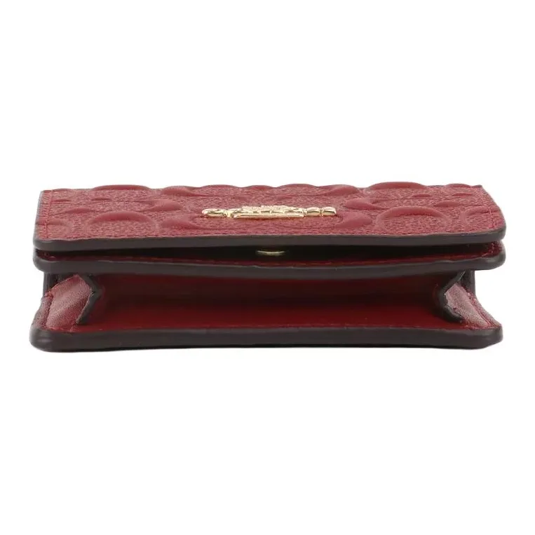 COACH Calfskin Crossbody Bag, Wallet Mini Women's Cherry-4