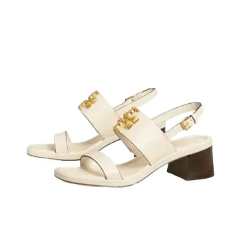 TORY BURCH Eleanor One Strap Sandals 5.5cm Women's Ivory White-3