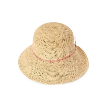 HELEN KAMINSKI Raffia Bucket Hats Women's Natural Sunset Color