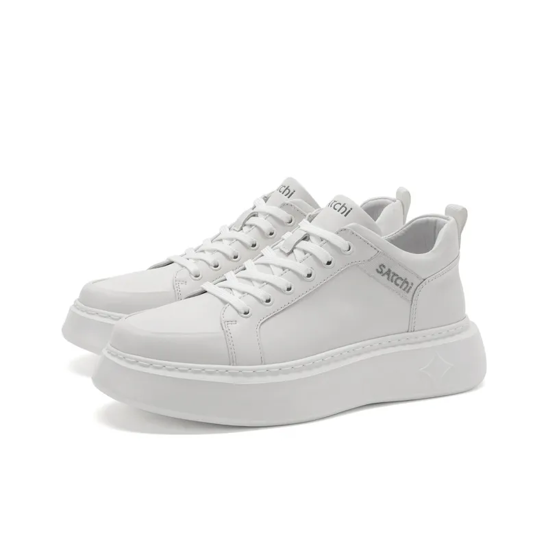 Satchi Low Top Skateboard Shoes Men's White-3