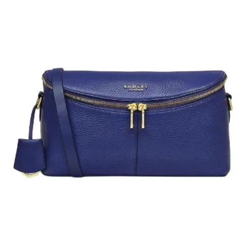 RADLEY Cow Leather Shoulder Bag Crossbody Bag Medium Size Women's Blue
