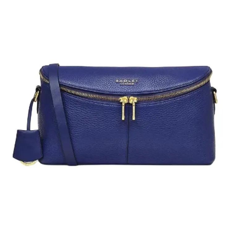RADLEY Cow Leather Shoulder Bag Crossbody Bag Medium Size Women's Blue-0