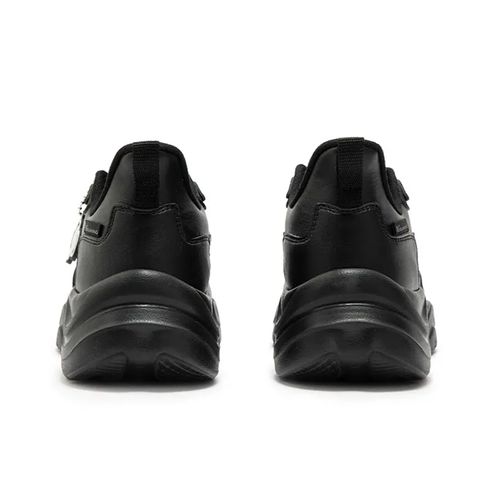 361° Linglong Series Cushioned Wear Resistant Water Resistant Low Top Casual Running Shoes Women's Obsidian Black-3
