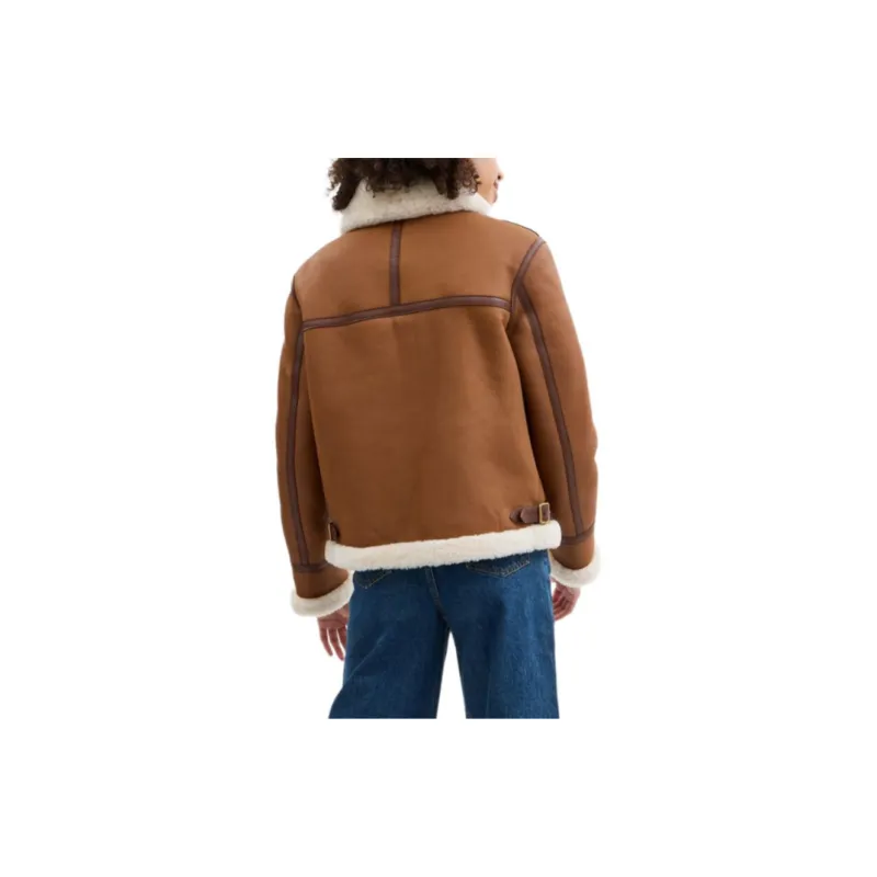 COACH FW24 Leather Jacket Women's Tan-2