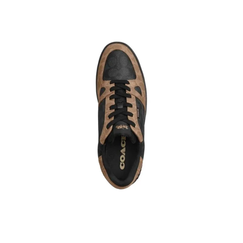 COACH Clip Low Top Skateboard Shoes Men's Brown-3