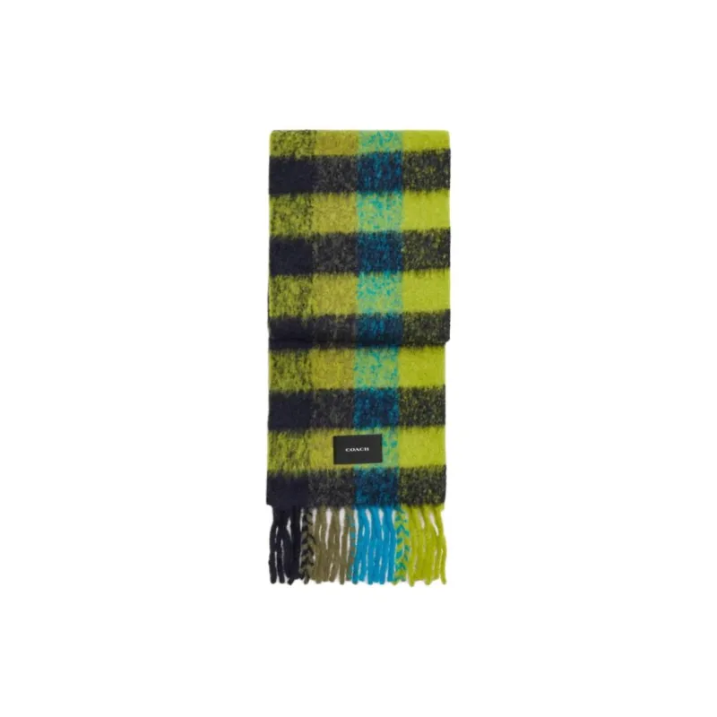 COACH Alpaca Knit Scarves Unisex Green-0