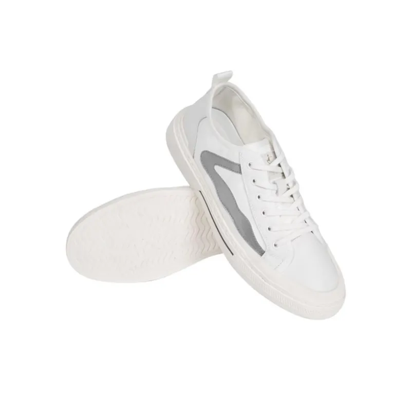 Wit Non slip Lightweight Low Top Skateboard Shoes Men's White Green-4