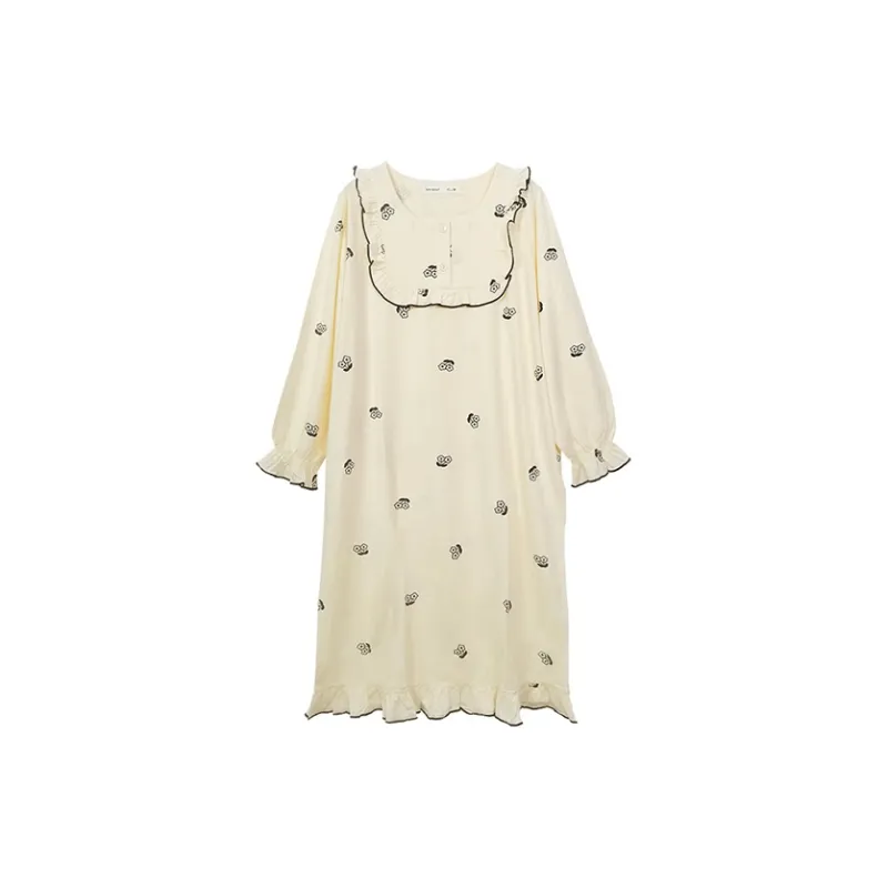 Beiyan Nightgown Women's Cream Apricot-0
