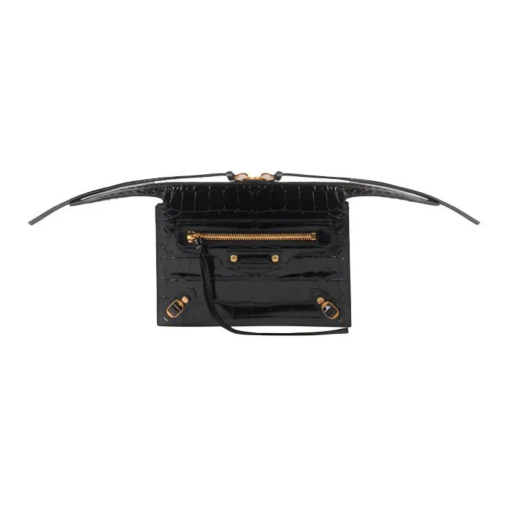 Balenciaga Balenciaga Luggage Collection Calfskin Biker Bag Handbag Shoulder Bag Crossbody Bag Women's Black-2