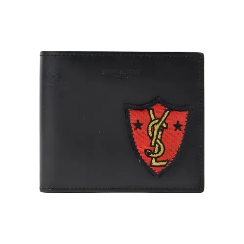 SAINT LAURENT Leather Wallet Men's Black