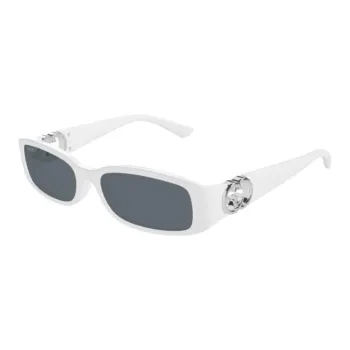 GUCCI Acetate Rectangular Sunglasses Women's White