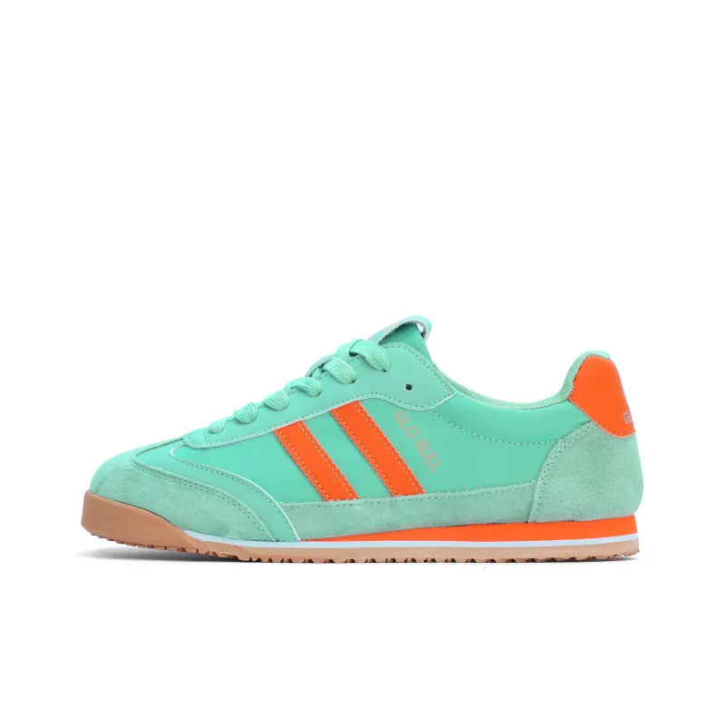 GLO BULL Skateboard Shoes Unisex Low Top Green Orange-0