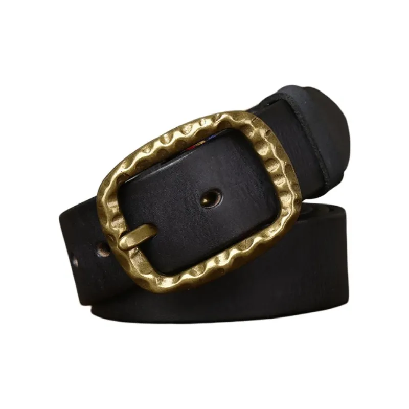 JEANSWEST Cow Leather Leather Belts Men's Width  3.8cm-1