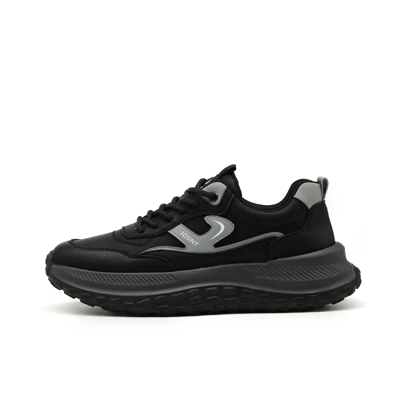 JOSINY Slip Resistant Water Resistant Wear Resistant Support Height Increasing Low Top Chunky Sneakers Men's-6