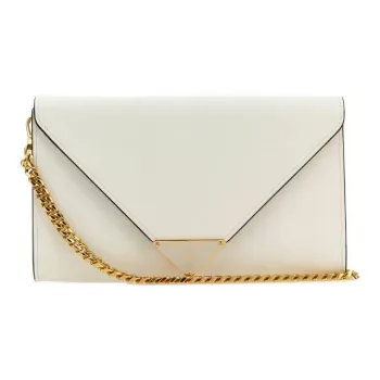 PRADA Calfskin Shoulder Bag Crossbody Bag Wallet Women's White