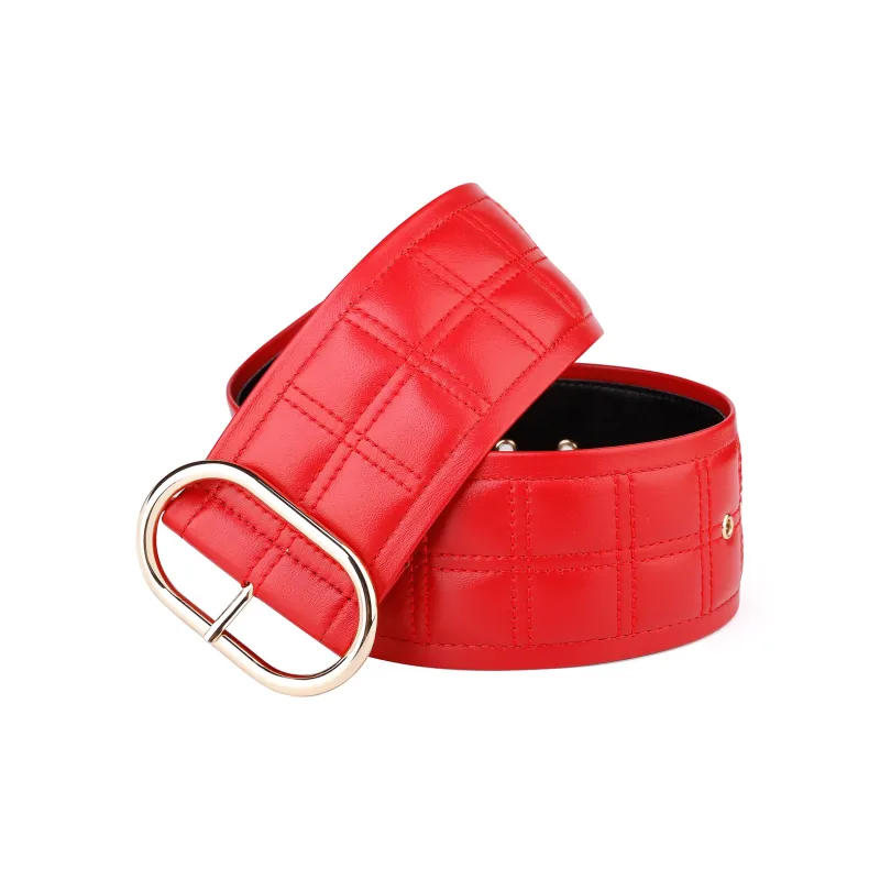 Jaylen Oos Sheepskin Leather Belts Women's 7.4cm-8