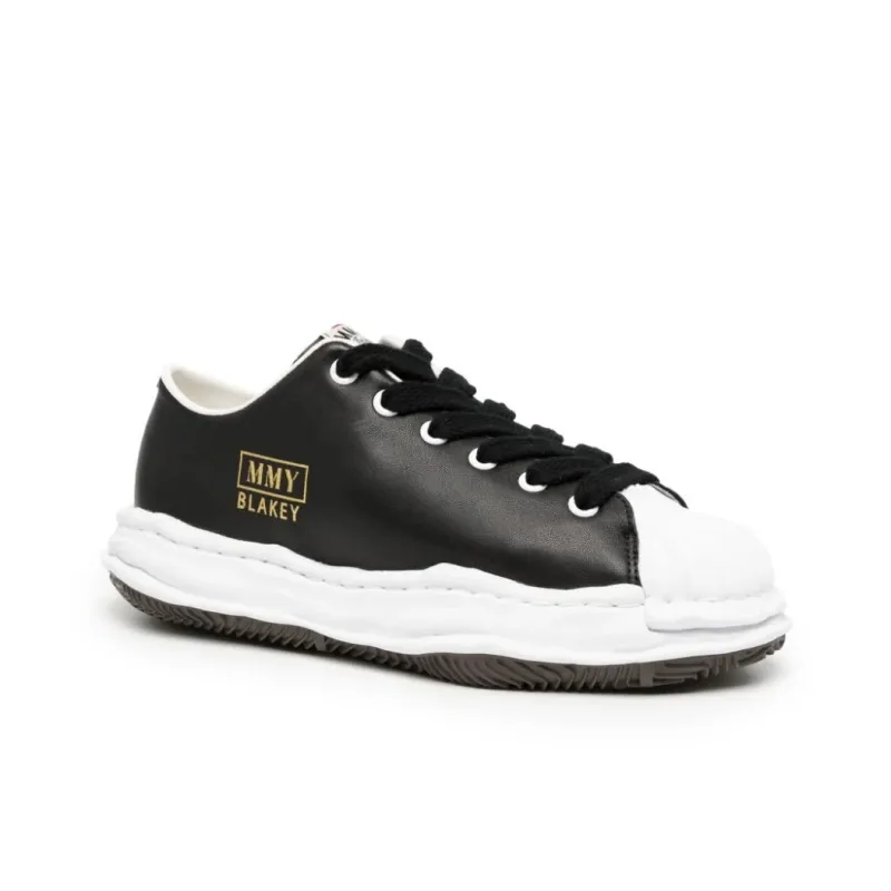Maison MIHARA YASUHIRO Blakey Og Sole Seamless Leather Low Black White-5