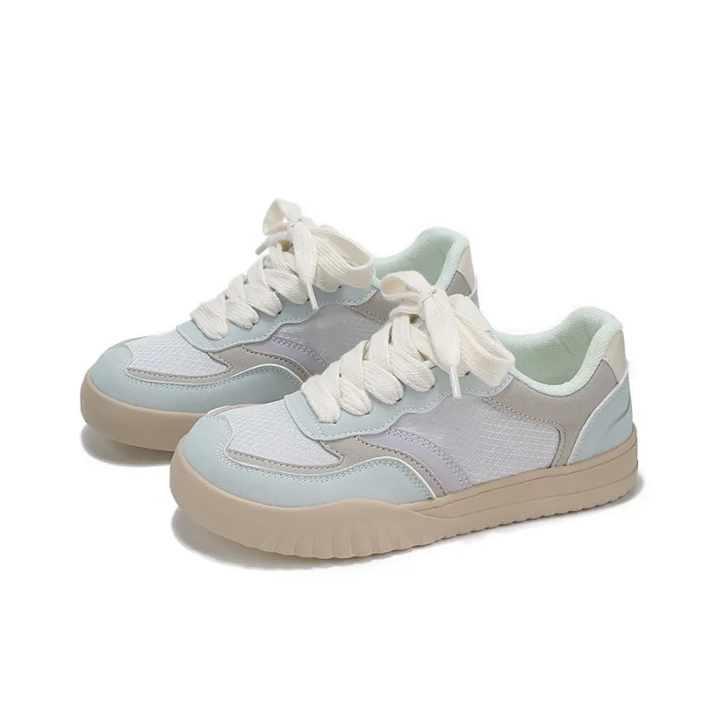 Binya Non slip Lightweight Low Top Skateboard Shoes Women's Blue-2