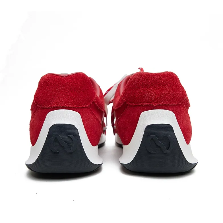 ABCICEY Wear resistant And Lightweight Low Top Casual Shoes Unisex Red-3