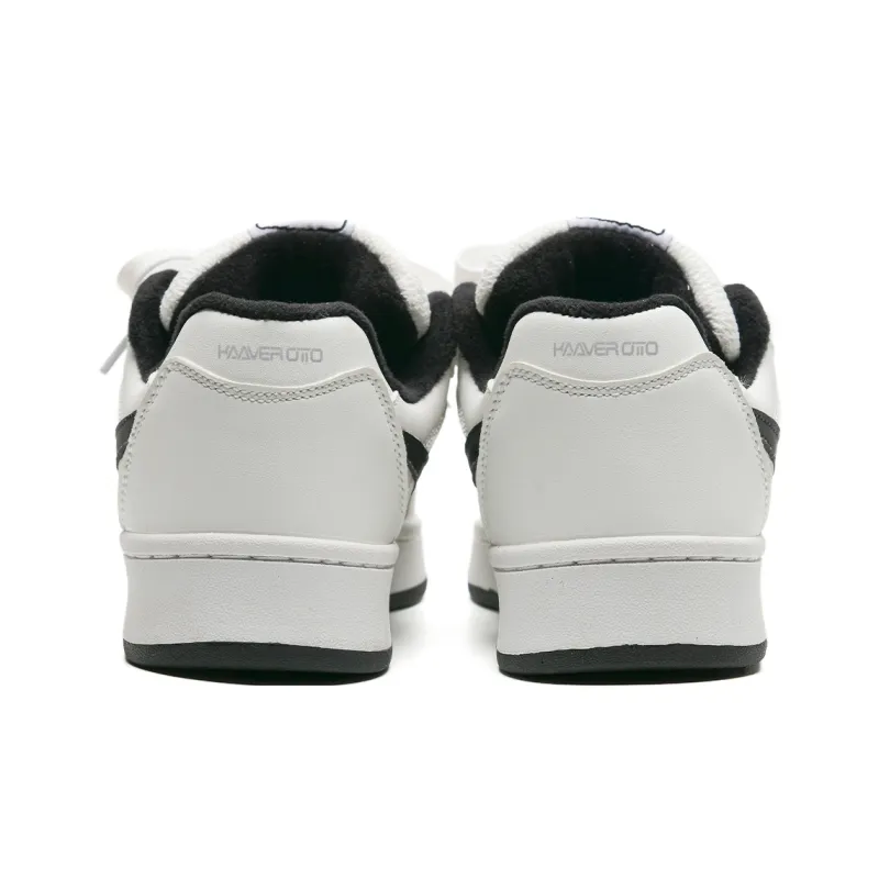KAAVER OTTO Wear resistant And Lightweight Low Top Skateboard Shoes Unisex White Black-5