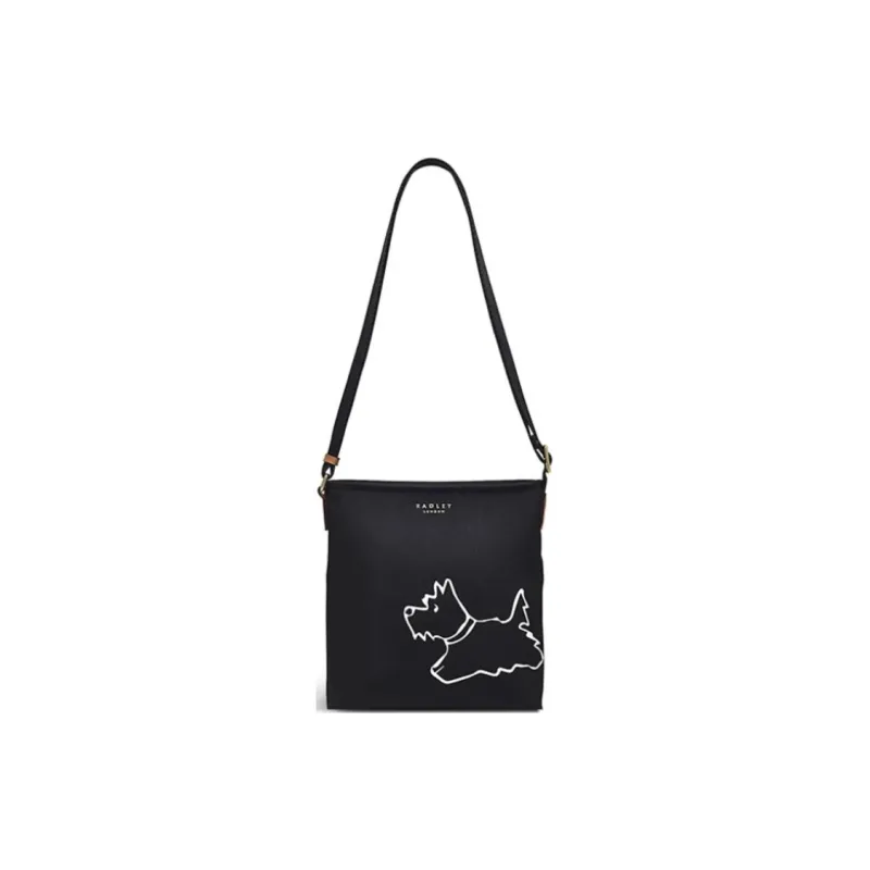RADLEY Nylon Fabric Shoulder Bag Medium Size Unisex Black-0