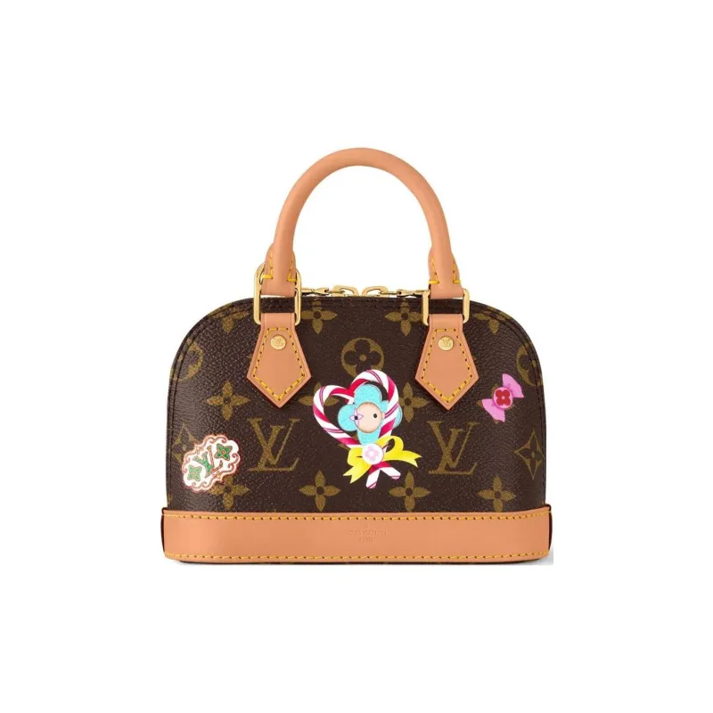 LOUIS VUITTON Nano Alma Monogram/Candy Red-2