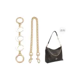 (Plated in gold) White moon 16cm + dog clasp decorative chain 45cm