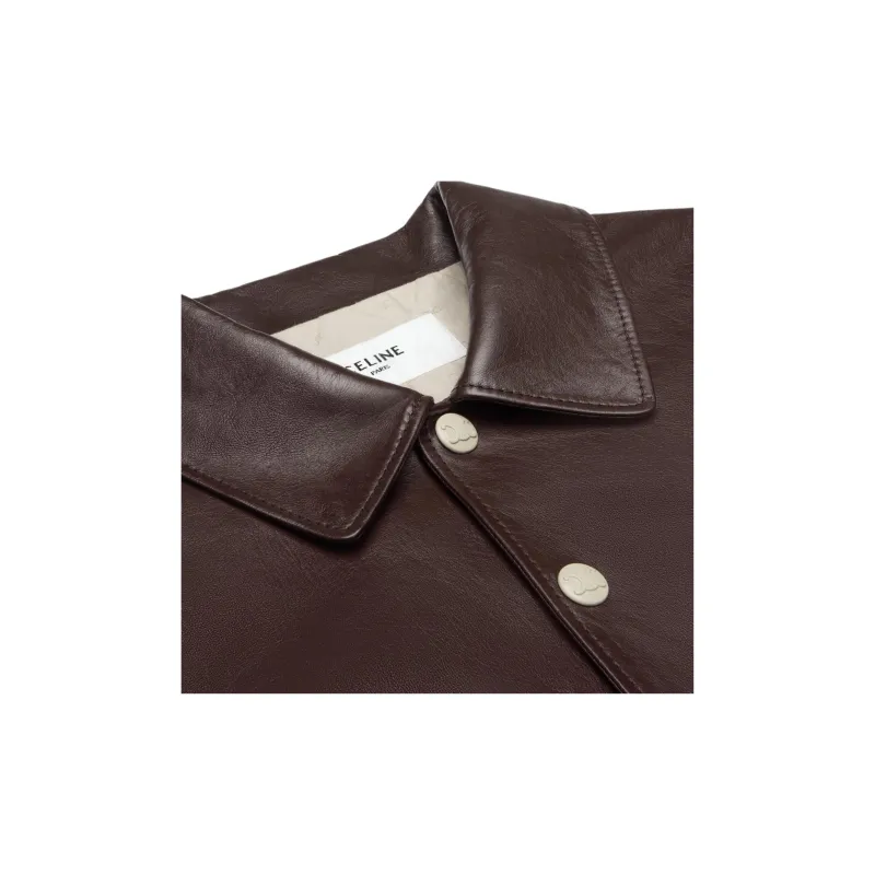 CELINE Teddy Jacket With Shirt Collar In Soft Lambskin-2