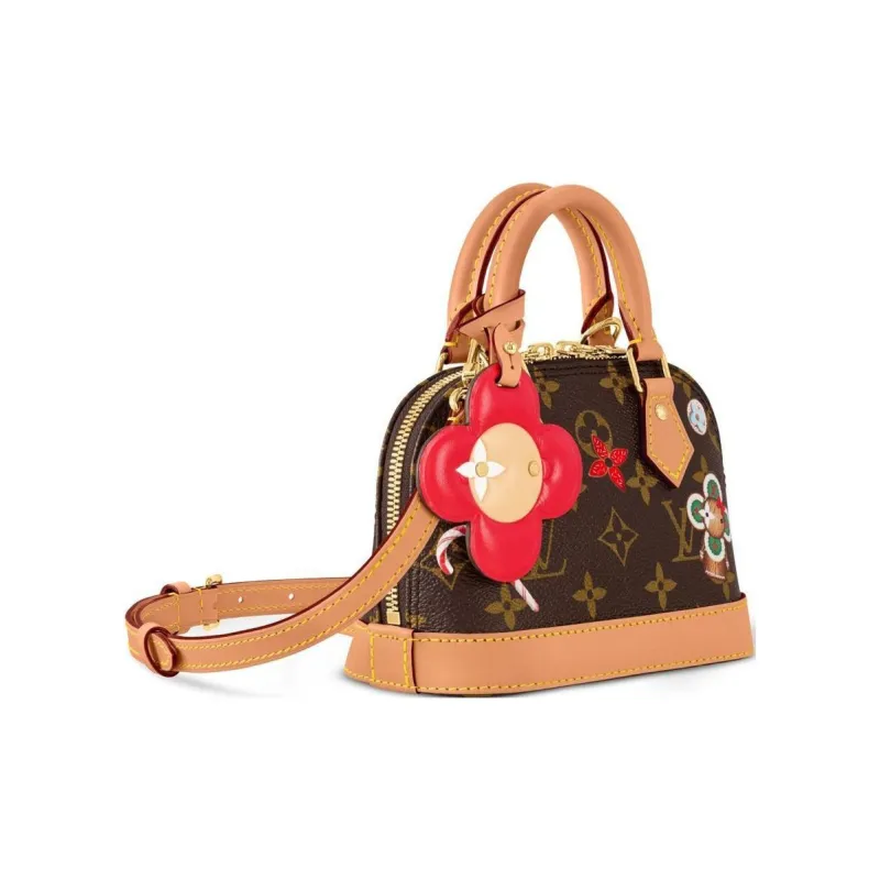 LOUIS VUITTON Nano Alma Monogram/Candy Red-1