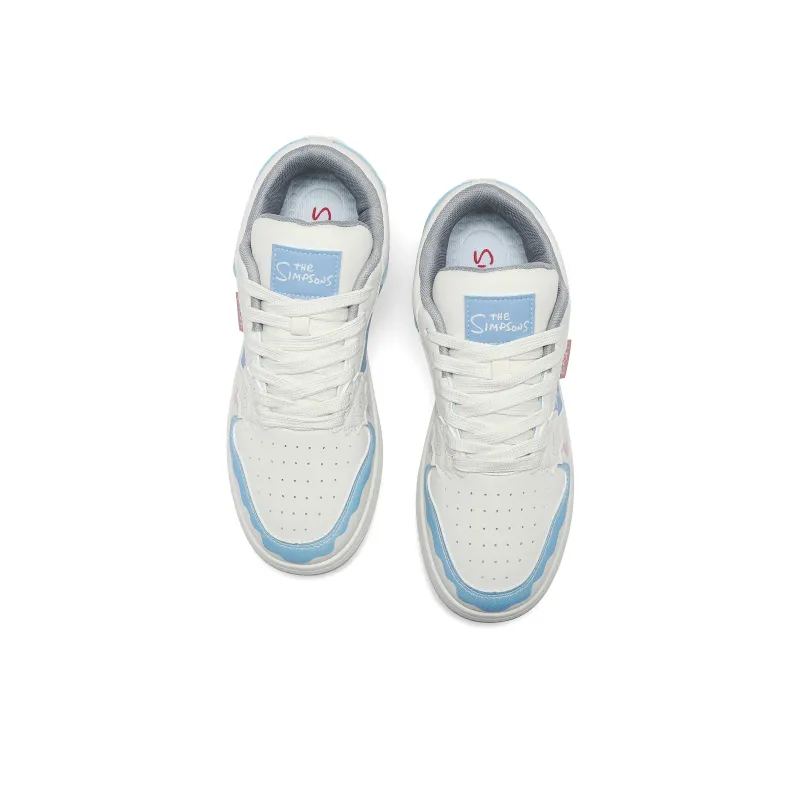 The Simpsons Low Top Skateboard Shoes Men's Aqua Blue-4