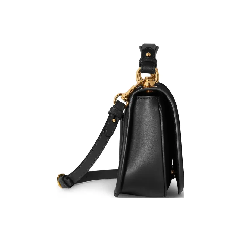 GUCCI Blondie Leather Shoulder Bag Crossbody Bag Handbag Small Size Women's Black-2