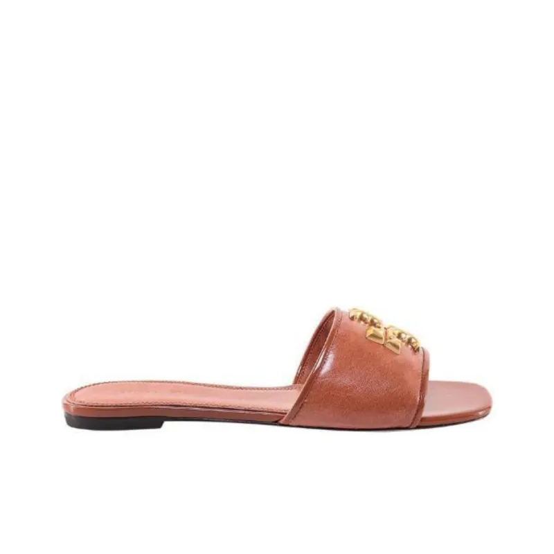 TORY BURCH Slide Slippers Women's Brown-1