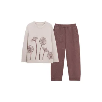 Sha Qian Pajama Set Women's Milk Tea