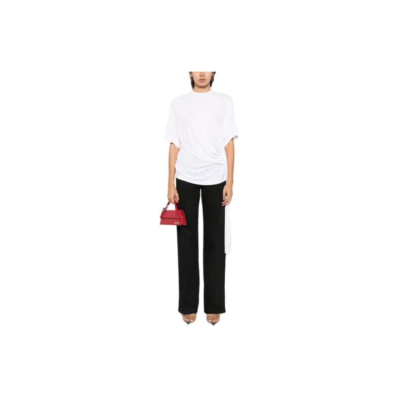 Christopher Esber Side Cowl Drape Extension Tee-1