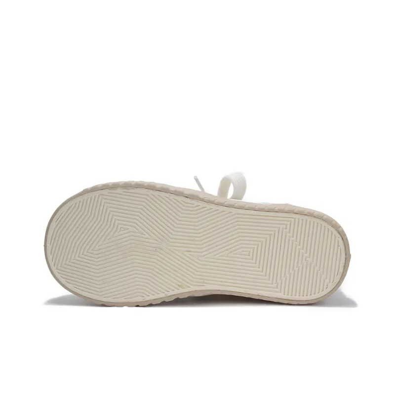 Binya Lightweight Anti Slip Low Top Skateboard Shoes Women's Beige-5