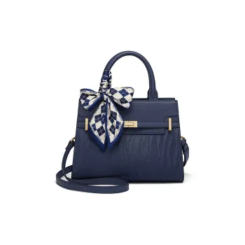 CNOLES Cow Leather Handbag Medium Size Women's Rippling Clouds Lanying