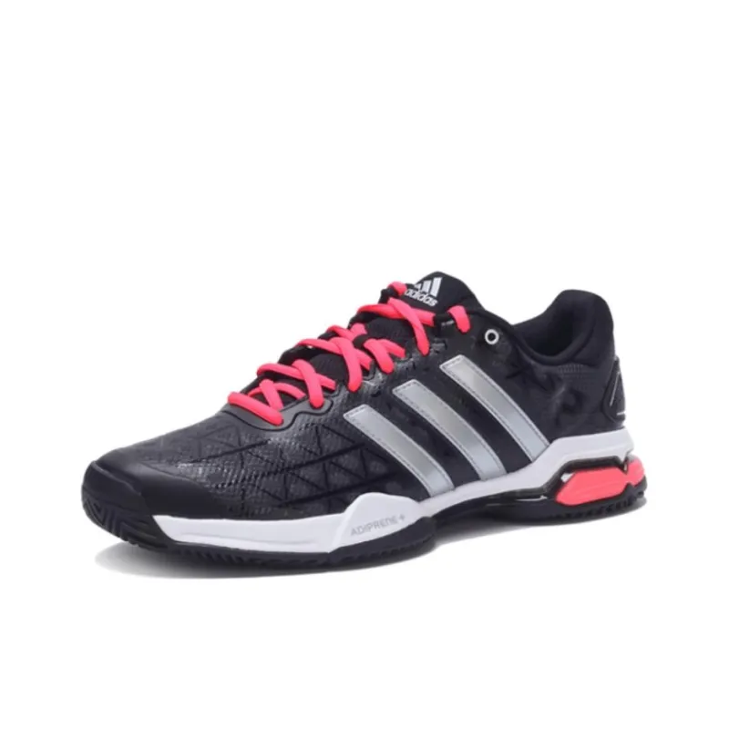 Adidas Barricade Anti-Slip Wear-Resistant Low-Top Tennis Shoes Men's Black-0