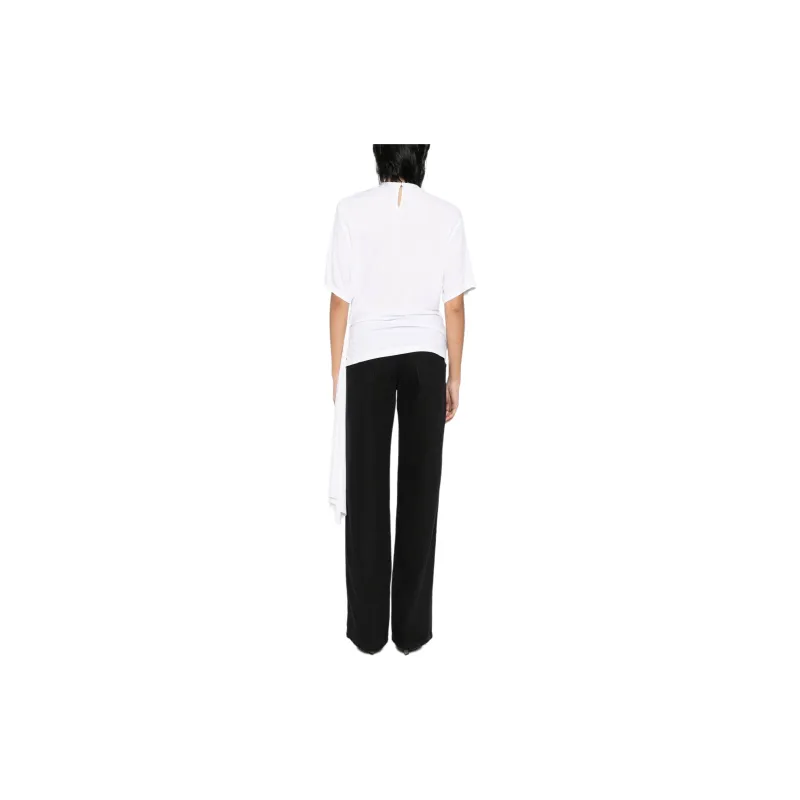Christopher Esber Side Cowl Drape Extension Tee-2