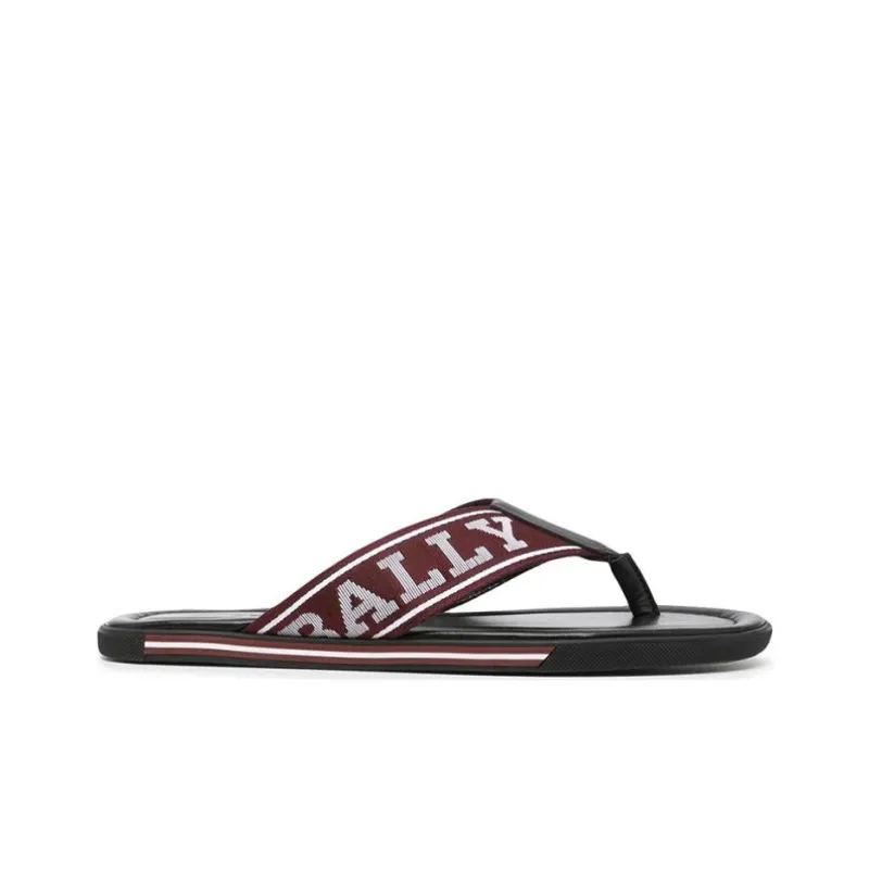 BALLY Border Logo Flip flops-1