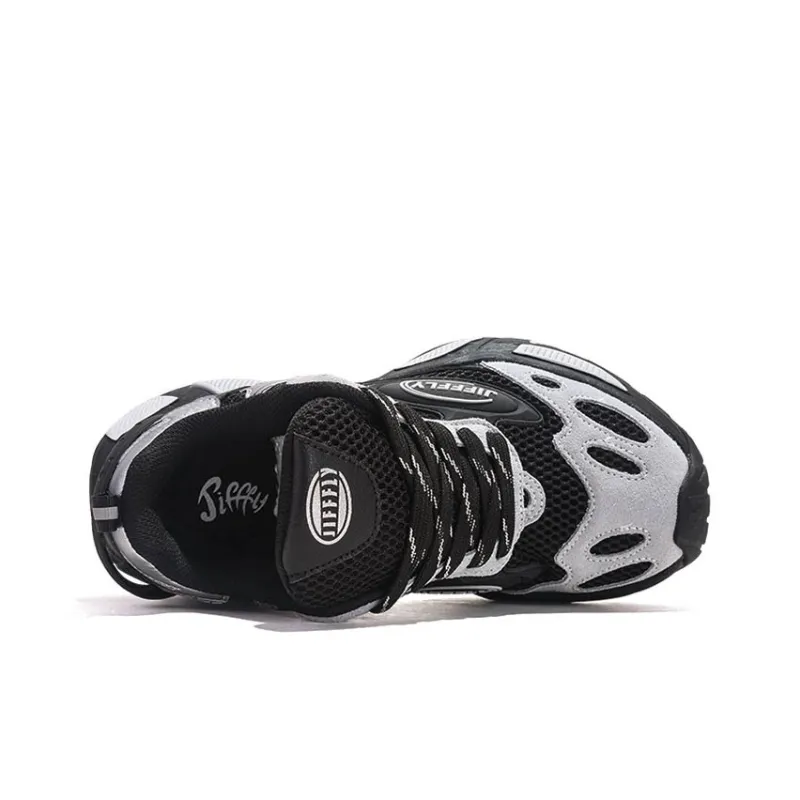 Jifffly Cushioned Slip-Resistant Breathable Lightweight Height Increasing Low-Top Chunky Sneakers Unisex-40