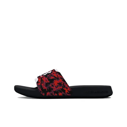 Under Armour Ignite Slip Resistant Abrasion Resistant Slide Slippers Men's Black Red