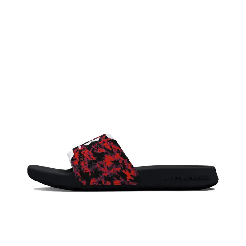 Under Armour Ignite Slip Resistant Abrasion Resistant Slide Slippers Men's Black Red-0