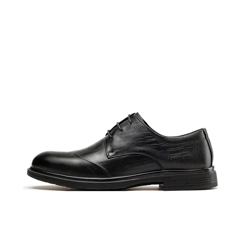 JOSINY Dress Shoes Men Low Top Black-0