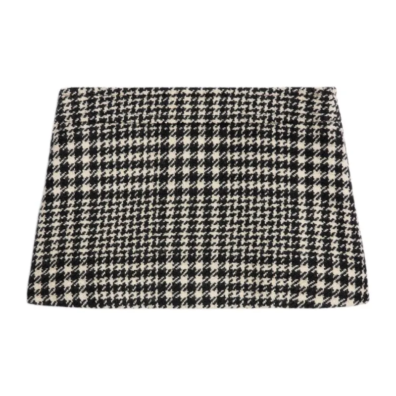 CELINE Trapeze Mini Skirt In Wool Tweed-1